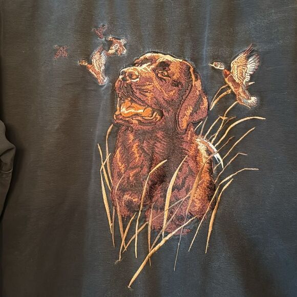 REDHEAD Vintage Y2K Outdoorsman Embroidered Hunting Dog Long Sleeve Shirt - Picture 6 of 9